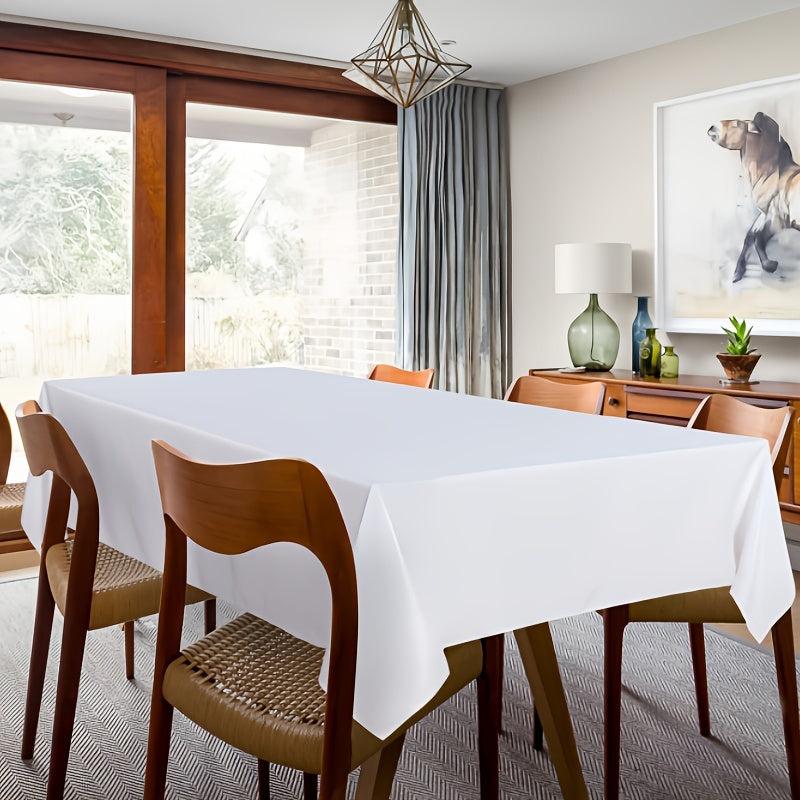 Stain Proof Waterproof Polyester Tablecloth Decorated Washable Fabric Tablecloth