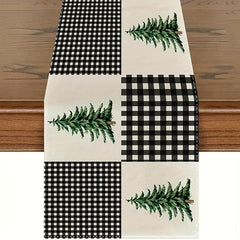Polyester Table Runner Merry Christmas Christmas Tree Pattern Table Cover