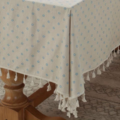 Bohemian Flower Tablecloth for Kitchen Restaurant Picnic Party