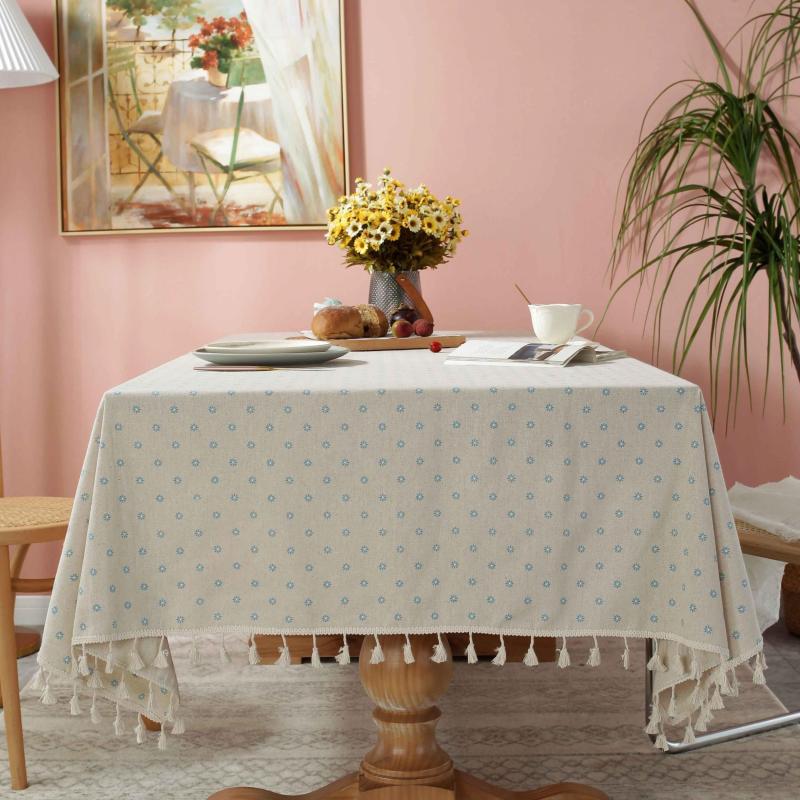 Bohemian Flower Tablecloth for Kitchen Restaurant Picnic Party