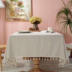 Bohemian Flower Tablecloth for Kitchen Restaurant Picnic Party