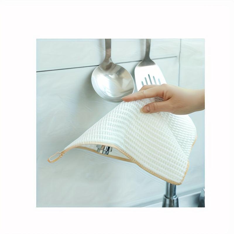 5pcs Scouring Pad Square Cleaning Towel Dish Cloth for Sink Antibacterial