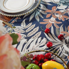 Flower Pattern Non-Slip Table Runner with Tassels