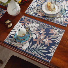 Flower Pattern Non-Slip Table Runner with Tassels