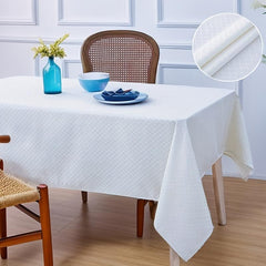 Polyester Table Cloth Spill Proof Wrinkle Resistant Washable Table Cover