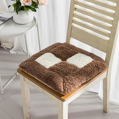 Checkerboard Square Chair Cushion Plush Thickening Technology