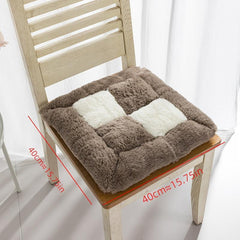 Checkerboard Square Chair Cushion Plush Thickening Technology