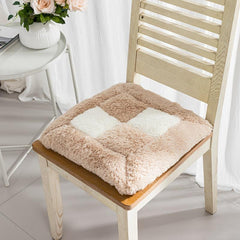 Checkerboard Square Chair Cushion Plush Thickening Technology