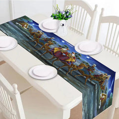 Puppy Printed Wall Tapestry Table Runner Polyester Fiber Wall Decoration