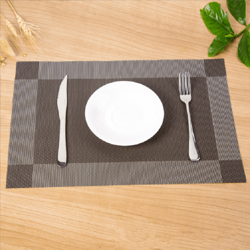 1pc Pvc Placemats Heat Resistant Non Slip Washable Table Mats