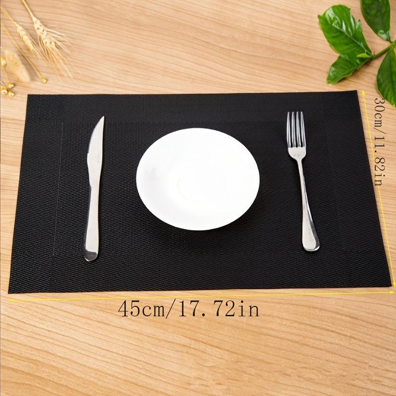 1pc Pvc Placemats Heat Resistant Non Slip Washable Table Mats