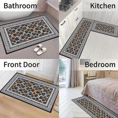 2pcs Vintage Boho Anti Fatigue Kitchen Rugs Absorbent Non Slip