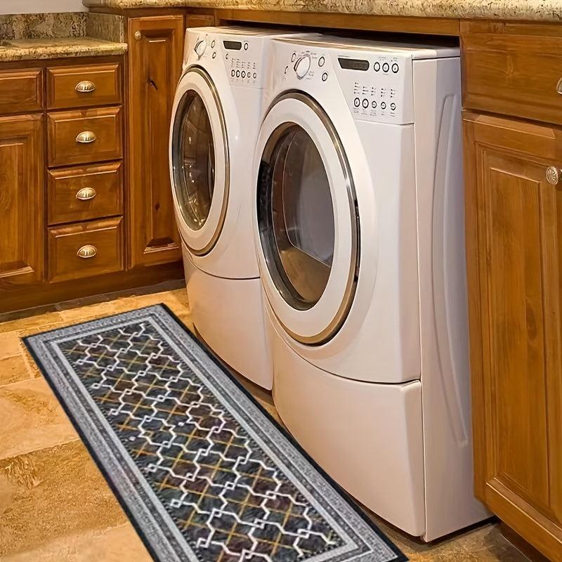 2pcs Vintage Boho Anti Fatigue Kitchen Rugs Absorbent Non Slip
