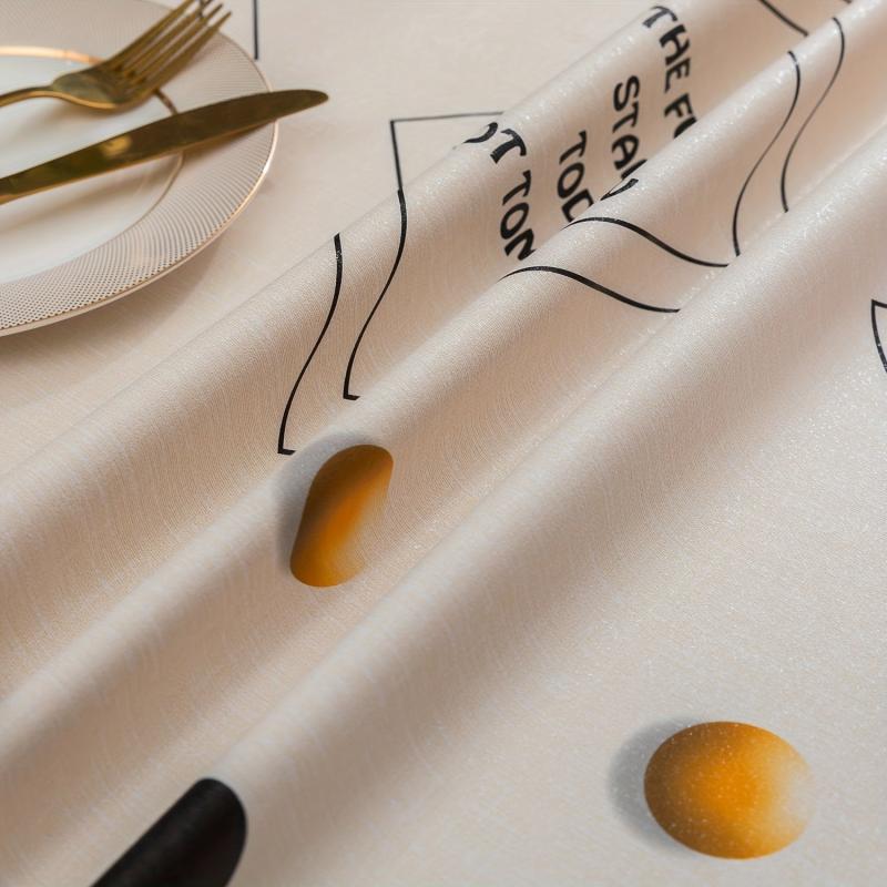 Poly Tablecloth Polka Dot Paradise Beige Waterproof Table Cover