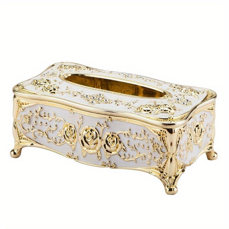 Rose Embossed Tissue Box Holder For Home Living Room KTV Hotel