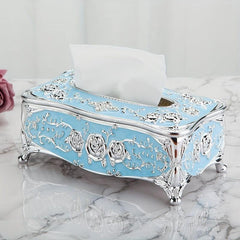 Rose Embossed Tissue Box Holder For Home Living Room KTV Hotel