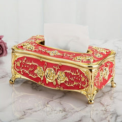 Rose Embossed Tissue Box Holder For Home Living Room KTV Hotel