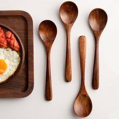 6pc Vintage Wooden Spoons, Durable & Stylish Kitchen Utensils