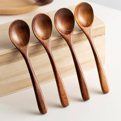 6pc Vintage Wooden Spoons, Durable & Stylish Kitchen Utensils
