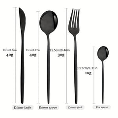 24pcs Stainless Steel Cutlery Set Fork Spoon Tableware Set Dinnerware Set