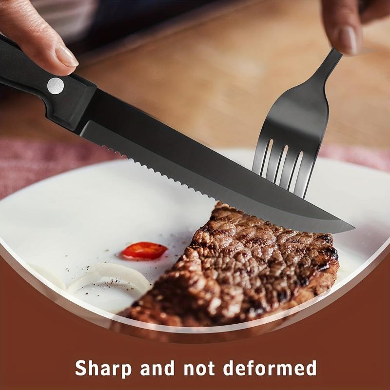 24pcs Unique Stainless Steel Flatware Cutlery Set For 4