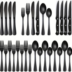 24pcs Unique Stainless Steel Flatware Cutlery Set For 4