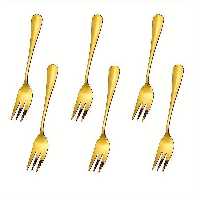 12pcs Stainless Steel Pastry Fork Set 5.5in Mirror Polished Cake Dessert Fork