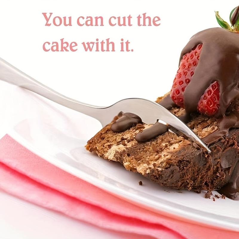 12pcs Stainless Steel Pastry Fork Set 5.5in Mirror Polished Cake Dessert Fork