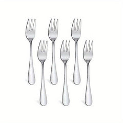 12pcs Stainless Steel Pastry Fork Set 5.5in Mirror Polished Cake Dessert Fork