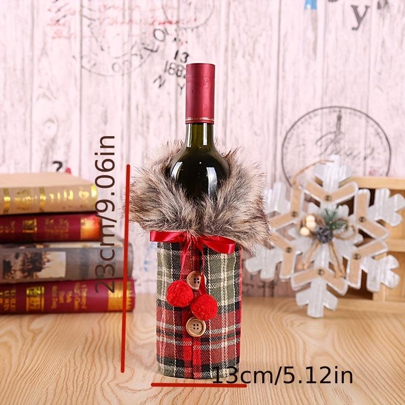 Festive Christmas Wine Bottle Cover - Add Holiday Cheer!