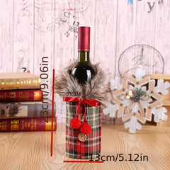 Festive Christmas Wine Bottle Cover - Add Holiday Cheer!