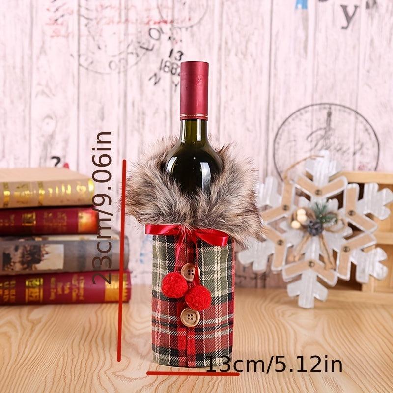 Festive Christmas Wine Bottle Cover - Add Holiday Cheer!