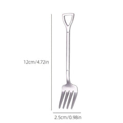 4pcs Stainless Steel Fruit Cake Dessert Forks Creative Shape Tableware