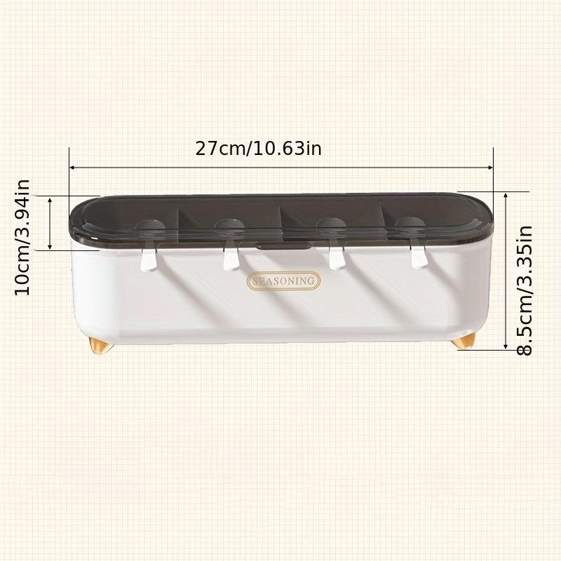 4-Cavity Seasoning Box and Bottle Set, Kitchen Spice Storage Container