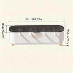 4-Cavity Seasoning Box and Bottle Set, Kitchen Spice Storage Container