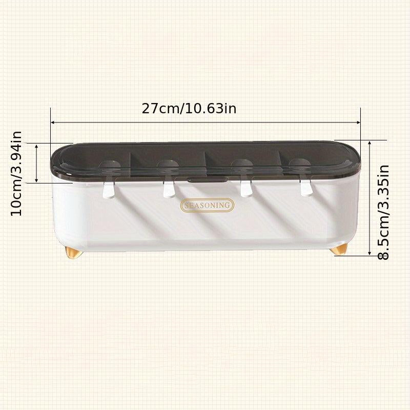 4-Cavity Seasoning Box and Bottle Set, Kitchen Spice Storage Container