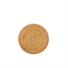 Rattan Braided Coaster Heat Insulation Mat Kitchen Decoration