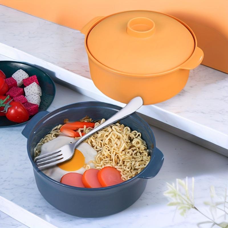 Reusable Ramen Bowl with Lid - Unbreakable, Non-Slip Casserole Bowl