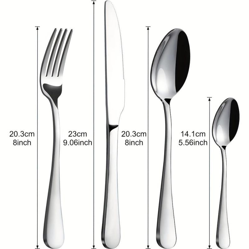 16pcs Stainless Steel Cutlery Set for Home and Restaurant