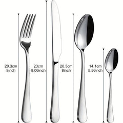 16pcs Stainless Steel Cutlery Set for Home and Restaurant
