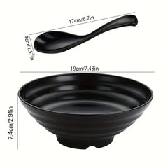 2pcs Bowl Set Dishwasher & Microwave Safe Pho Thai Miso Udon Bowl Set