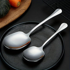 2Pcs Stainless Steel Buffet Serving Spoon for Party Banquet Kitchenware