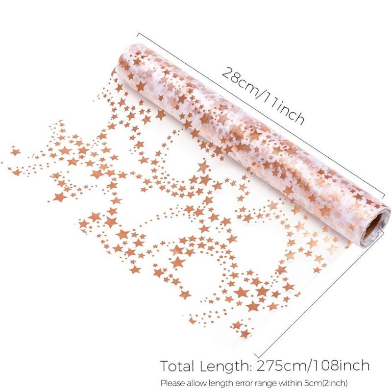 Stars Metallic Table Runner 27 94x274 32 Cm Glitter Thin Mesh