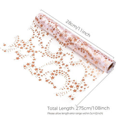 Stars Metallic Table Runner 27 94x274 32 Cm Glitter Thin Mesh