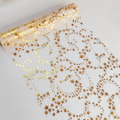 Stars Metallic Table Runner 27 94x274 32 Cm Glitter Thin Mesh