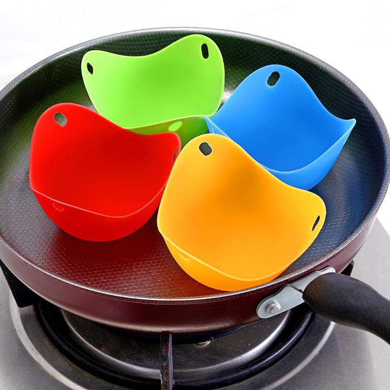4pcs Silicone Egg Cooker Kitchen Cooking Tool