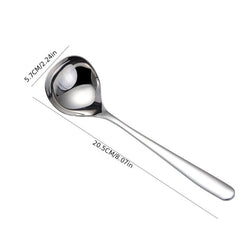 Stainless Steel Deep Soup Spoon Western Food Tableware Ladle Ramen Spoon