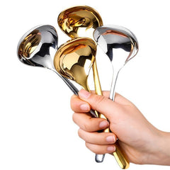 Stainless Steel Deep Soup Spoon Western Food Tableware Ladle Ramen Spoon