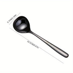 Stainless Steel Deep Soup Spoon Western Food Tableware Ladle Ramen Spoon