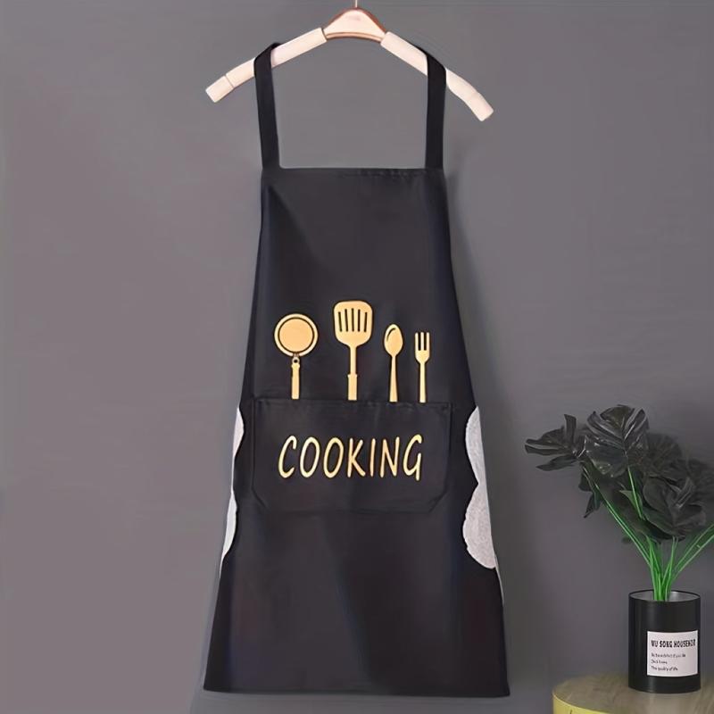 Waterproof Nylon Apron for Men & Women, Stain Resistant Kitchen Cooking Apron